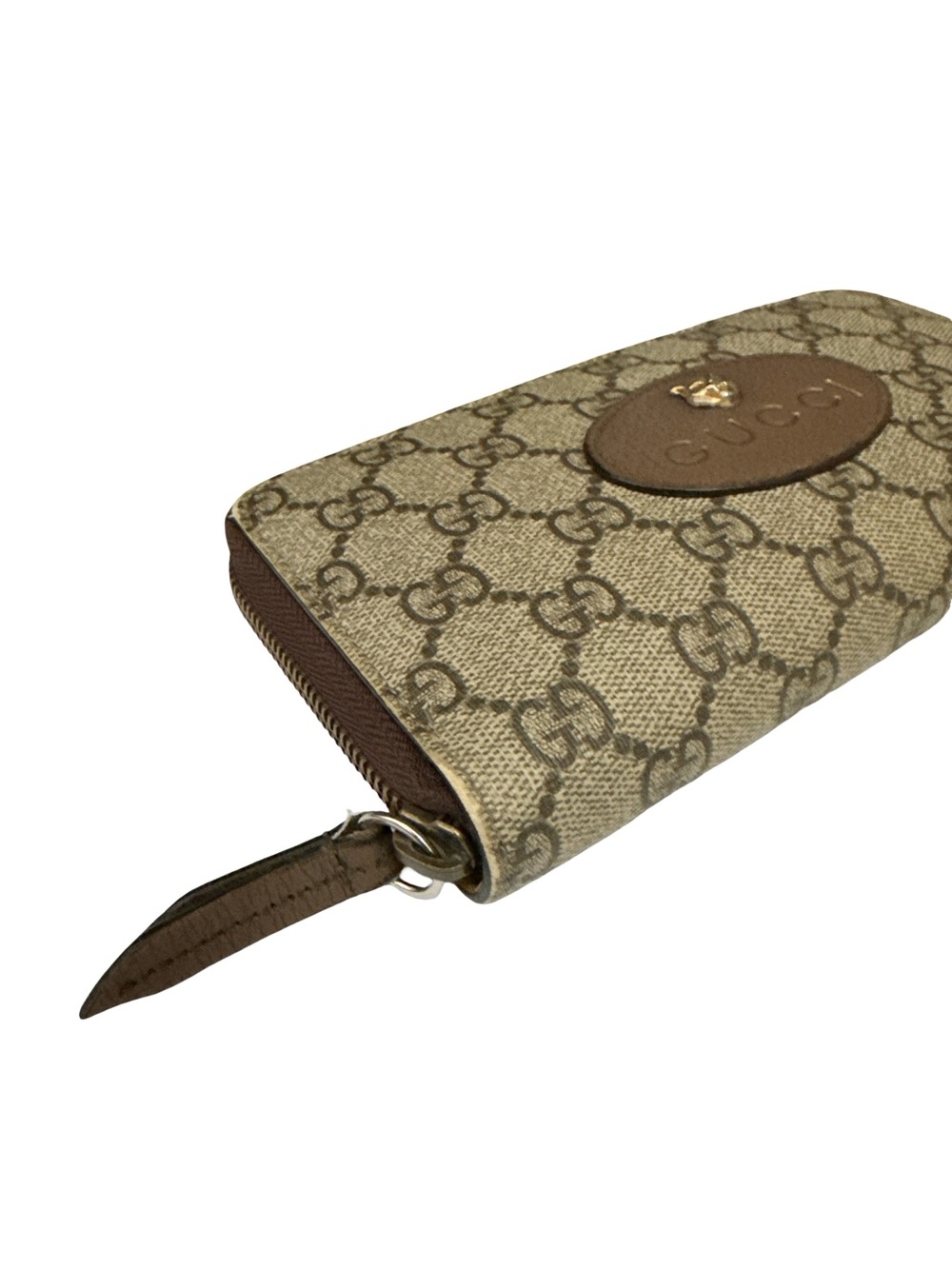 Gucci Beige Brown GG Supreme Zip-Around Wallet with Gold Accent Coated Canvas - Picture 7 of 15